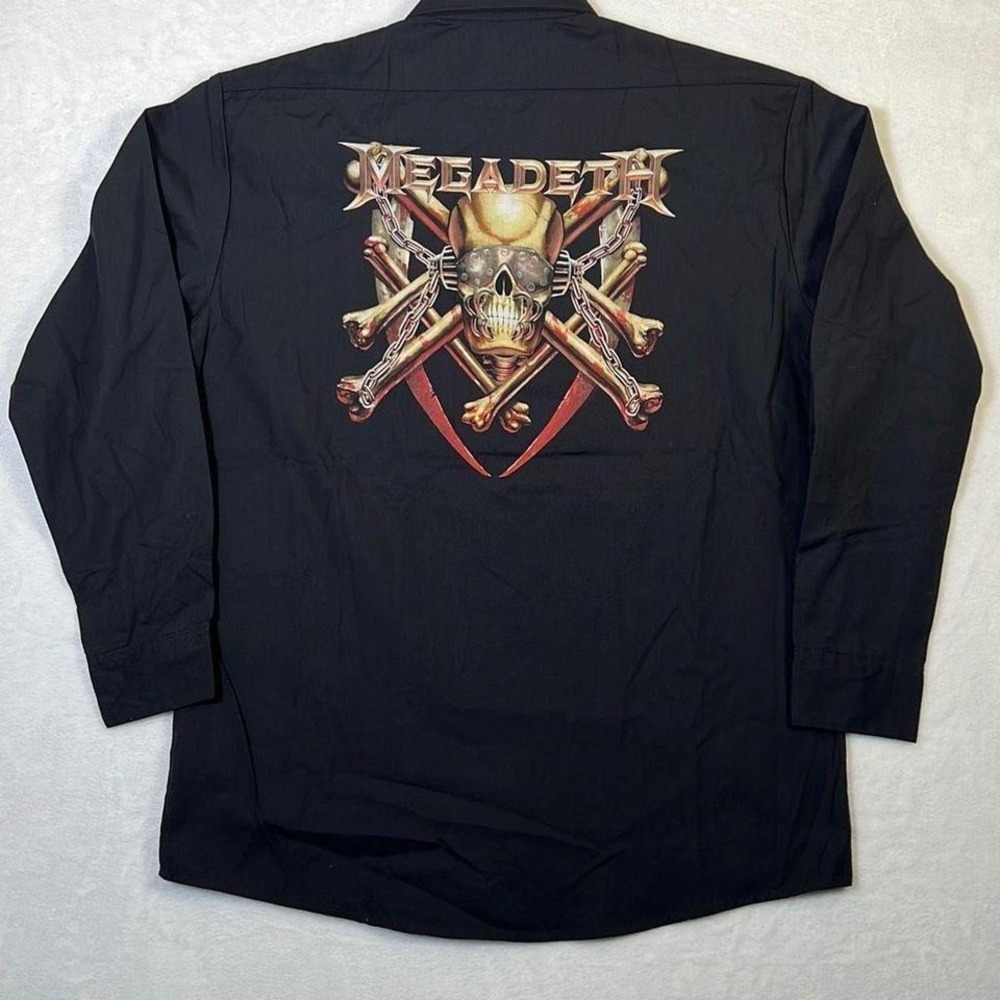 Megadeth vintage Dickies collab Button down concert release shirt NWT Men Medium